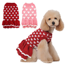 Red And White Dotted Clothes For Puppies